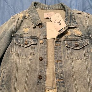 Kancan Distressed Denim Jacket NWT